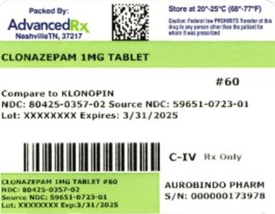 label 2 - Clonazepam 80425 0357 02